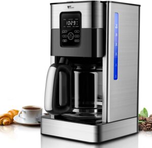 Amzdeal Cafetière Filtre — 1,8 L Machine à Café Programmable 24 h