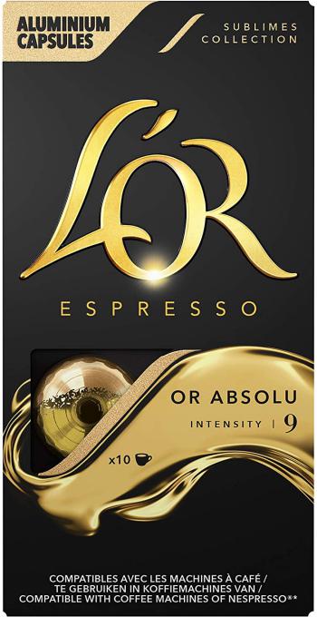 L'Or Espresso Café - 100 Capsules Or Absolu Intensité 9 - compatibles Nespresso®* (lot de 10 x 10)
