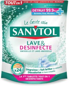 Sanytol Tablette Désinfectante Lave-Vaisselle 24 Tablettes - Lot de 3