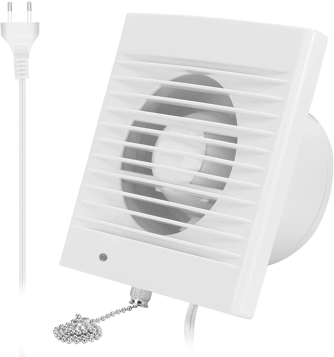Ventilateur de salle de bain silencieux avec façade blanche Diamètre 150 mm 